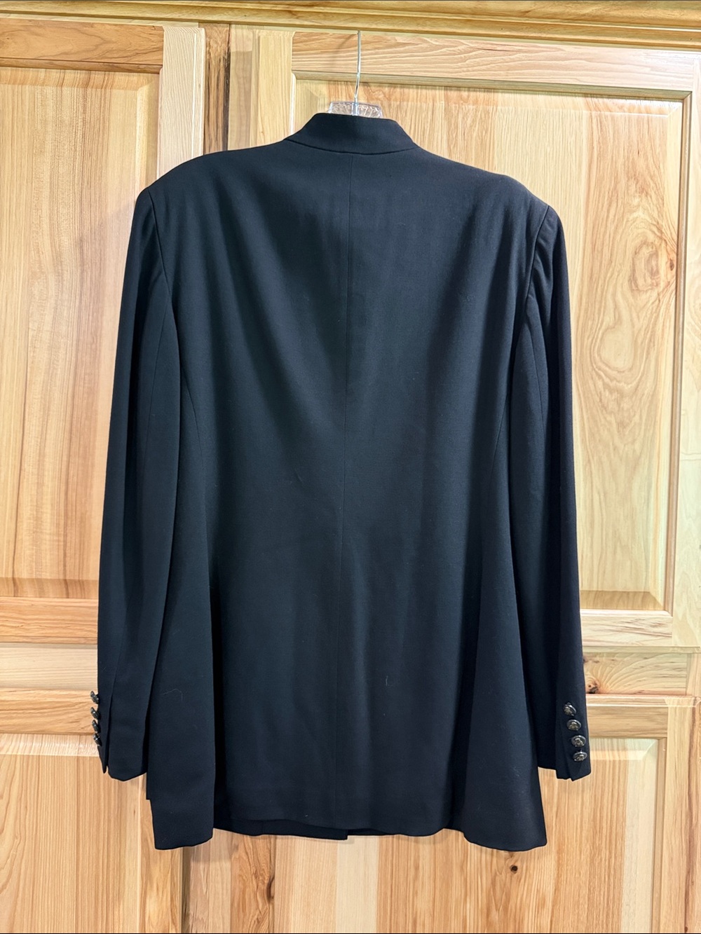Vintage Lauren Ralph Lauren Sz 10 Black Military Style Button Blazer Jacket - Picture 6 of 11